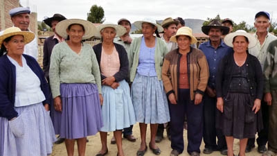 Group of Bolivian Farmers posing.